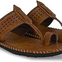 Men's Ethnic Kohlapuri, Chappals & Slippers - Casual Footwear for Indoor/Outdoor Use | Cushioned Kohlapuri Slippers with Toering | Soft, Comfortable & Lightweight | Memory foam insole | Ethnic wear | Non slip sole | Casual and Trendy-image-71