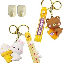 Keychain for Kids – Silicone Key Ring Key Chain for Girls, 3D Rubber Key Chain, Cartoon Theme Key Chain for Bag/Door Key, Kawaii Key Rings, Stylish Key-Ring, Bike, Car Key Ring-picture-39