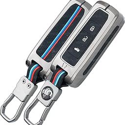 SHOPOFLUX Metal Car Key Cover Compatible for MG Hector 3 Button Smart Key-14
