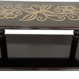 PEDPIX Premium Classic Engineered Wood Coffee/ Tea Table|Durable Table with Wooden Print|Reclaimed Wood Enjoyment for Living Room Decor|Modern Teapoy, Square Hall Table - Classic & Chic Look,DIY-6