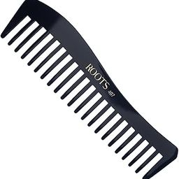 Roots - Professional Detangling & Shampoo Comb - Designed with Black Wide Teeth Hair Comb for Men and Women - Style Your Hair Hassle-Free - Light Weight Pack of 1- Model No.407-image-5