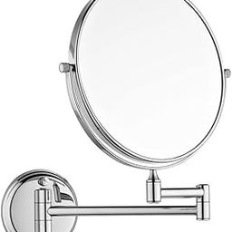 SBD 8 inch Stainless Steel Shaving Makeup Bathroom Mirror with 2X Magnifying and Wall Bracket with Adjustable Scissor Frame Chrome Finished-12