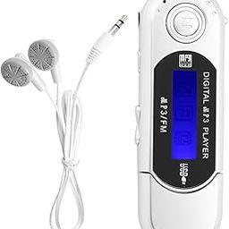 ELBME® USB Mp3 Player Portable Music MP3 USB Player with LCD Screen FM Radio Voice Recorder TF Card (Gray)_1-9
