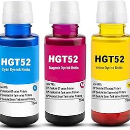 CANOFF Refill Multicolor Dye Ink for HP GT52 Compatible for HP Ink Tank 115, 310, 315, 319, 410, 415, 416, 419, 455, 500, 515, 530, 615, GT 5810, GT 5811 (GT 52 Refill Ink Bottle C./M./Y., 70ml)-picture-10