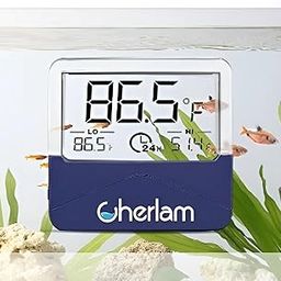 Cherlam Aquarium Digital Thermometer Transparent Display with LCD Touchscreen | Slim | Compact | Accurate | Suitable for Freshwater, Seawater by Petzlifeworld-21