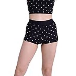 Polka Print Swimsuit with Crop Top and Full Coverage Shorts Two Pieces Swimsuit |Swimming Suit for Women-image-24