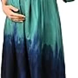 negen Cotton Maternity Dresses for Women with Feeding Zip - Breastfeeding Maternity Gown Kurti for Pregnant Women - Nursing Pre and Post Pregnancy Wear-picture-31