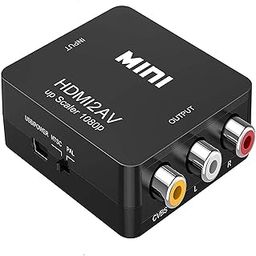 BLACK CROWN HDMI to RCA Converter, HDTV to AV CVBs Composite Adapter, Video Audio Converter Adapter for TV Supports PAL/NTSC for TV Stick, Gaming Console, Switch, DVD Player (Multi Colour)-image-17