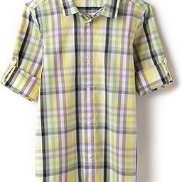 Regular Fit Spread Collar Checkered Shirt-image-1