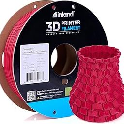 INLAND PLA Filament 1.75mm - Raspberry Red PLA 3D Printer Filament, Dimensional Accuracy +/- 0.03mm - 1kg Cardboard Spool (2.2 lbs) – FDM 3D Printing-image-24