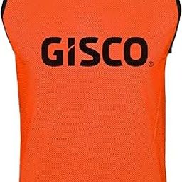 Gisco Sports Training Bibs Training Vest | Set of 6 (Orange, Small)-image-86