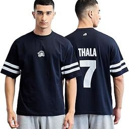 X Chennai Super Kings CSK Official Merchandise Oversized T Shirt for Men Thala 7 Tshirt Dhoni Oversized T Shirts for Men CSK Fan Tshirt-image-32