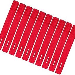 ATORSE 10Pcs Fishing Rod Belt Elastic for Fly Rods Fishing Rod Storage and Carrying Red-image-1