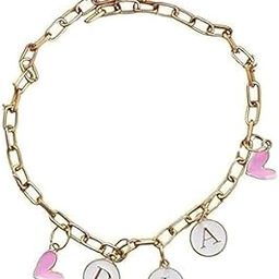 Valentine's Day Gift | Personalized Charm Name Bracelet for Woman | Metal Chain With Enamel Charm | Bracelet for Women Girls | Customized Bracelet | Birthday Anniversary Gift-image-40