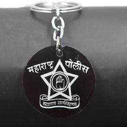 Maharastra Police Black Decorative Keychain for Men and Women-26