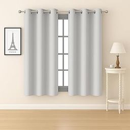 Bhoomi Impex 70% Room Darkening Blackout Solid Opaque Curtain - 3 Feet Small Window 36 Inch Long Thermal Insulated, Heavy Panels - Light Grey-image-23