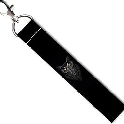 ISEE 360® Black Owl Lanyard Tag with Swivel Lobster for Gift Luggage Bags Backpack Laptop Bags L X H 5 X 0.8 INCH-image-66