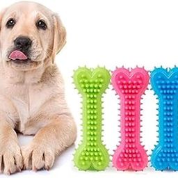 Non-Toxic Rubber Dog Chew Bone Toy, Puppy/Dog Teething Toy (Medium) - 6 Inch-image-60