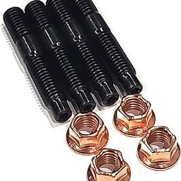 PB M8x1.25-46mm Stud and Copper Coated Metal Flange Lock Nut 10mm Hex (Qty4)-image-25