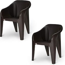 Supreme Futura Plastic Chairs for Home and Office (Set of 2, Wenge)-image-15