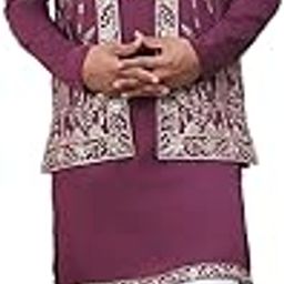 Men's Embroidered Waistcoat and Kurta Pyjama-image-59