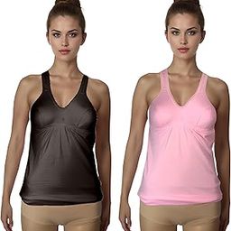 Women Cotton Camisole Innerwear Inner Slips Spaghetti Top Wear Ladies Inners Spaghettis Sleepwear/Yoga/Gym/Regular 100% Cotton Jersey Combo, Ideal for Women/Girls Pack of 2 Multicolor-image-66
