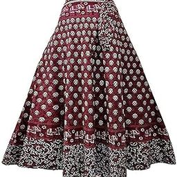 Rajasthani & Jaipuri Long Maxi Stylish Comfortable Wraparound Skirt Maroon-picture-29