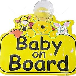 APAV Baby On Board Wall Sticker | Sleeping Infant Alert Pooh Window Decal (Car_Pooh_Pack of_1)-image-65