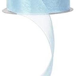 UKIYO | Organza Ribbon(15+ Color Variations Inside) (L-35 Meters,W-1 Inch) | Ribbon for Gift Wrapping,Gift Bows Making,Party Decoration,Bags Handle. (Arctic Blue)-image-37