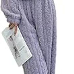 Women's Winter Nightwear Set, Fleece Night Dress Sets for Women, Long Sleeve; Bottom Pants,Pack of 1-image-52
