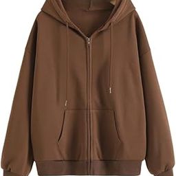 Imsa Moda Women’s Polycotton Fleece Plain Full-Zip Hooded Winter Sweatshirt | Kangaroo Pocket | Casual Warm Outerwear-image-1