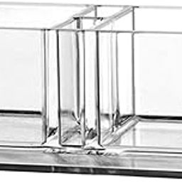 UJEAVETTE Acrylic Sugar Packet Holder Tissue Tea Bag Bowl for Coffee Bar Kitchen Hotel 14.6cmx8.1cmx6cm-image-30