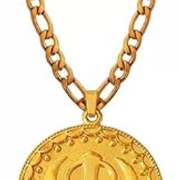 Religiuos Jewelry Punjabi Sikh Sardar Khanda Gold Stainless Steel Pendant Necklace Chain For Men And Women-image-83