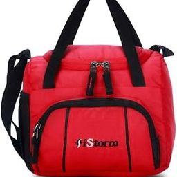 iStorm Spice Lunch Bag (Red & Black Zip) Lunch Bag for Office Men, Women and Kids, Quality Tiffin Bag for School, Picnic, Work, Carry Bag for Lunch Box-image-99