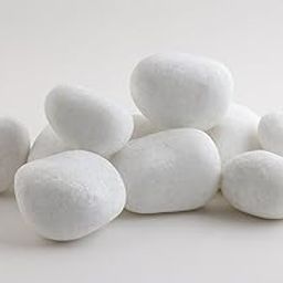2-3-inch Garden, Landscape and Decorative Natural Stone Pebbles (Snow White, 15 kg)-12