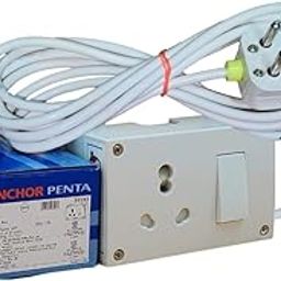 Powerful 16A Anchor Combine Extension Board with 3Y Copper Cable - 20A Switch, 16A/6A Socket | Extension Board for Home Appliances Upto 2000watt-0