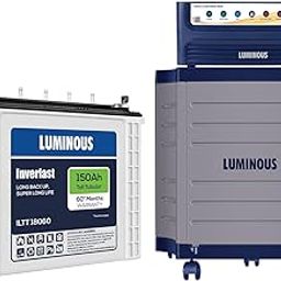Luminous Inverter & Battery Combo (Hercules 1500 Pure Sine Wave 1400VA/12V Inverter with ILTT18060 Tall Tubular 150Ah Battery + Trolley) for Home, Office & Shops-picture-24
