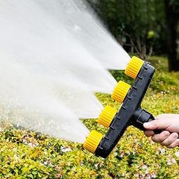 HASTHIP® Garden Water Pipe Sprayer With 4 Nozzle Irrigation Sprinkler for Larger Area, Flow-Adjustment Connector for Agricultural Lawn Watering Plants-picture-13