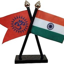 The Flag Company OM Cross Car Dashboard Flag | Dual 2x3 Inch Spiritual Flags with Acrylic Base & Poles | Peaceful Dashboard Décor for Car & Home-image-87