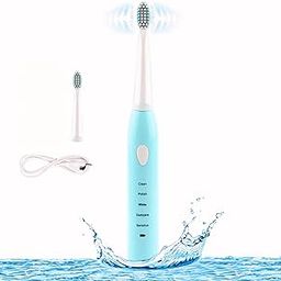 VRION Electric Tooth Brush Rechargeable Electric Toothbrush|5 Operating Modes|10000 Vibrations Per Minute|2 Brush Heads For Kids And Adults(Multicolour)(Pack Of 1)-image-85