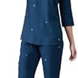 Women's Rayon Printed Night Wear Top and Bottom Night Suit Set-picture-36