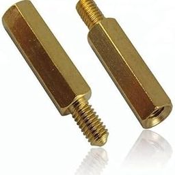 Aexit 100Pcs (PCB board) M3 Male to Female 10mm+6mm Screw Threaded Brass Hex Standoff Spacer for (96ry607qf583) PCB Motherboard-picture-24
