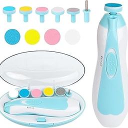 ZELIASTA Baby Nail Trimmer Electric, Safe Baby Nail File,Baby Nail Clippers with Light &6 Grinding Pads for Newborn Toddler or Adults Toes and Fingernails, Kids Nail Care-image-95