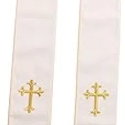 zoomella Clergy MStole Pastor Wedding Stole for Graduation Party Supplies Wedding White|Other Uniforms & Work Clothing|Clothing Shoes & Accessories-picture-39