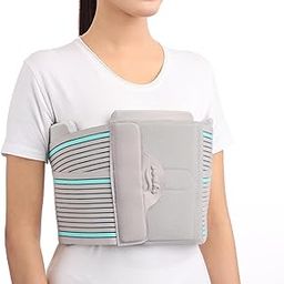 Tynor Chest Binder, for Post-Surgery Recovery | Breathable Compression Support for Chest Support and Rib Injuries | Brace for Men & Women, Pack of 1 (Grey, Large)-image-43