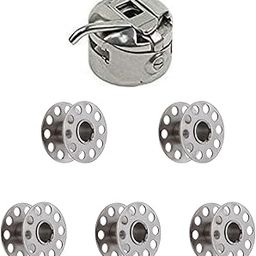 Sewing Machine Bobbin Case and Bobbins Combo, 1 Case and 5 Metal Bobbins, Standard Size by ZXFATIR-image-50