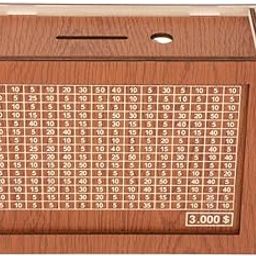 MYADDICTION Wooden Money Box with Counter Money Saving Box for Friend Gift Boys Girls-10