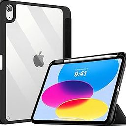 ProElite Case Cover for Apple iPad (A16) 11th/10th Generation (2025/2022), Transparent case Cover with Pencil Holder for iPad 11th/10th Gen 2025/2022, Black-26
