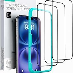 ESR 3 Pack for iPhone 16/iPhone 15 Tempered Glass, Screen Protector Guard Film with Easy Installation Tool, 9H Hardness Shatterproof, Full Coverage, HD Clear, Scratch Resistant-5