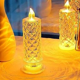 CASSIC LED Crystal Flameless Candle, Battery Operated, 13cm Height, Decorative Light for Home-image-53